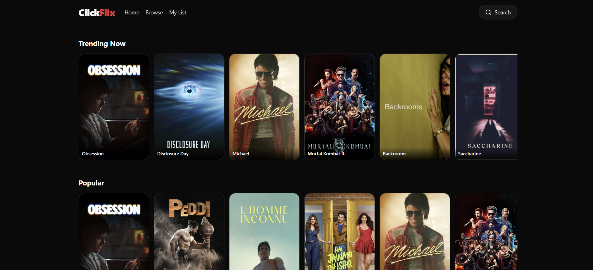 ClickFlix - Movie Streaming Platform #3